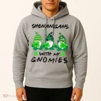 Shenanigans With My Gnomies Shamrock St Patricks Day Hoodie thumb 2