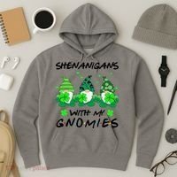 Shenanigans With My Gnomies Shamrock St Patricks Day Hoodie thumb 3