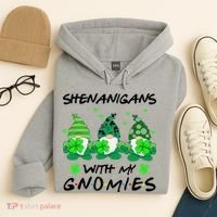 Shenanigans With My Gnomies Shamrock St Patricks Day Hoodie thumb 4