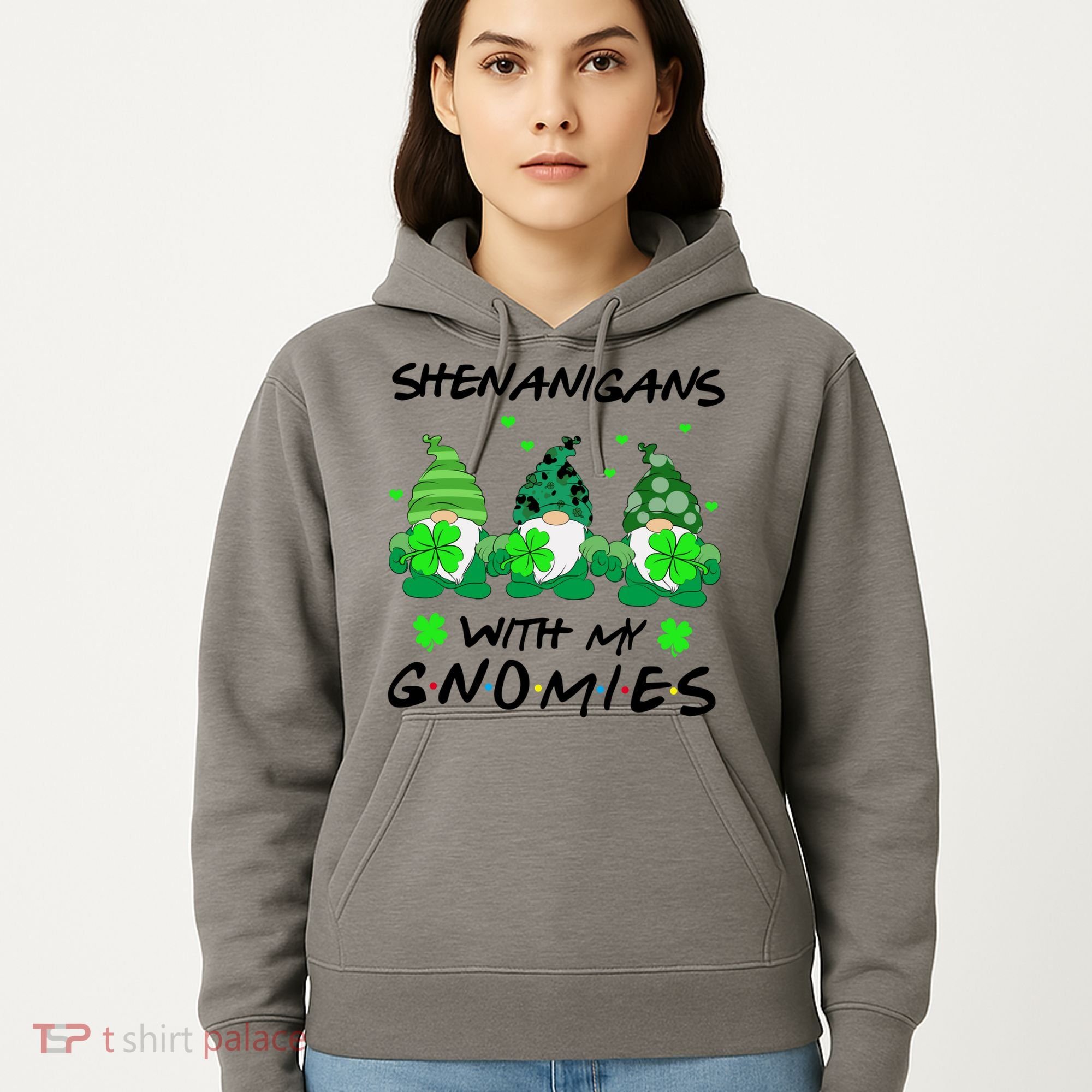 Shenanigans With My Gnomies Shamrock St Patricks Day Hoodie