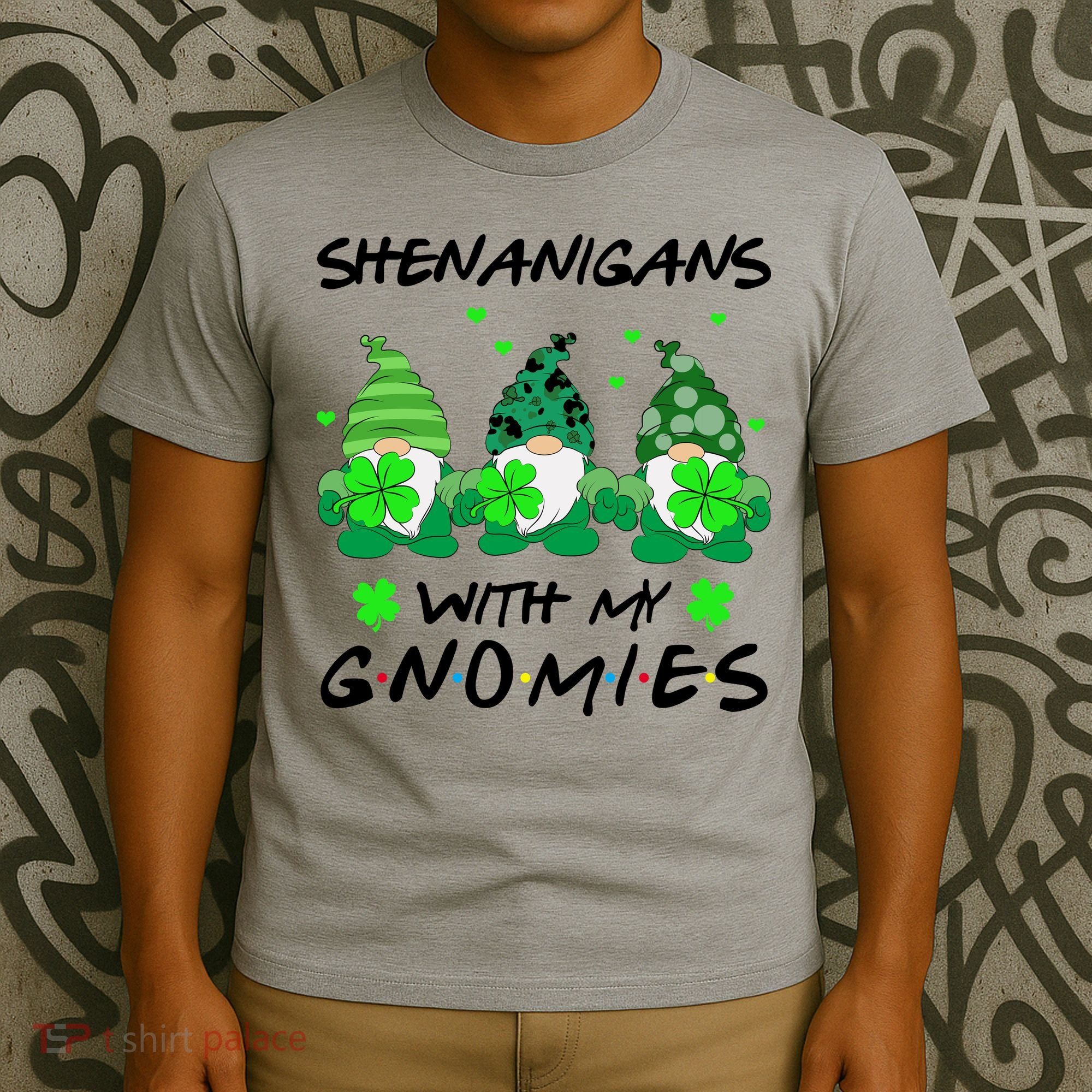 Shenanigans With My Gnomies Shamrock St Patricks Day T-Shirt