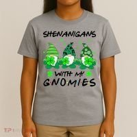 Shenanigans With My Gnomies Shamrock St Patricks Day T-Shirt thumb 4