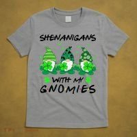 Shenanigans With My Gnomies Shamrock St Patricks Day T-Shirt thumb 5