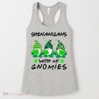 Shenanigans With My Gnomies Shamrock St Patricks Day Women's Tank Top thumb 0