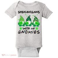 Shenanigans With My Gnomies Shamrock St Patricks Day Baby Bodysuit thumb 0