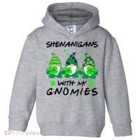 Shenanigans With My Gnomies Shamrock St Patricks Day Toddler Hoodie thumb 0