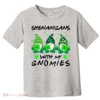 Shenanigans With My Gnomies Shamrock St Patricks Day Toddler T-Shirt thumb 0