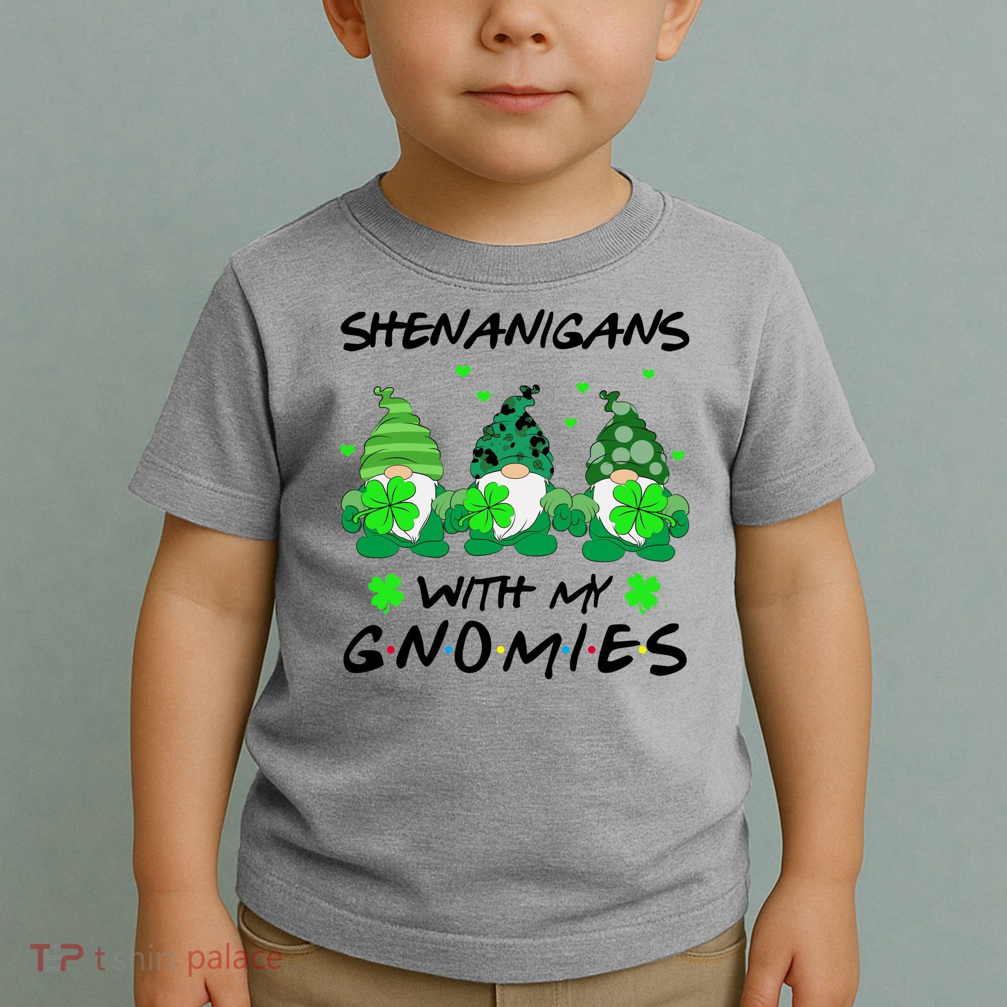 Shenanigans With My Gnomies Shamrock St Patricks Day Toddler T-Shirt
