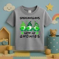 Shenanigans With My Gnomies Shamrock St Patricks Day Toddler T-Shirt thumb 3