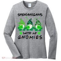 Shenanigans With My Gnomies Shamrock St Patricks Day Women's Long Sleeve Shirt thumb 0