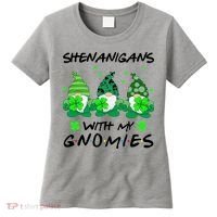 Shenanigans With My Gnomies Shamrock St Patricks Day Women's T-Shirt thumb 0