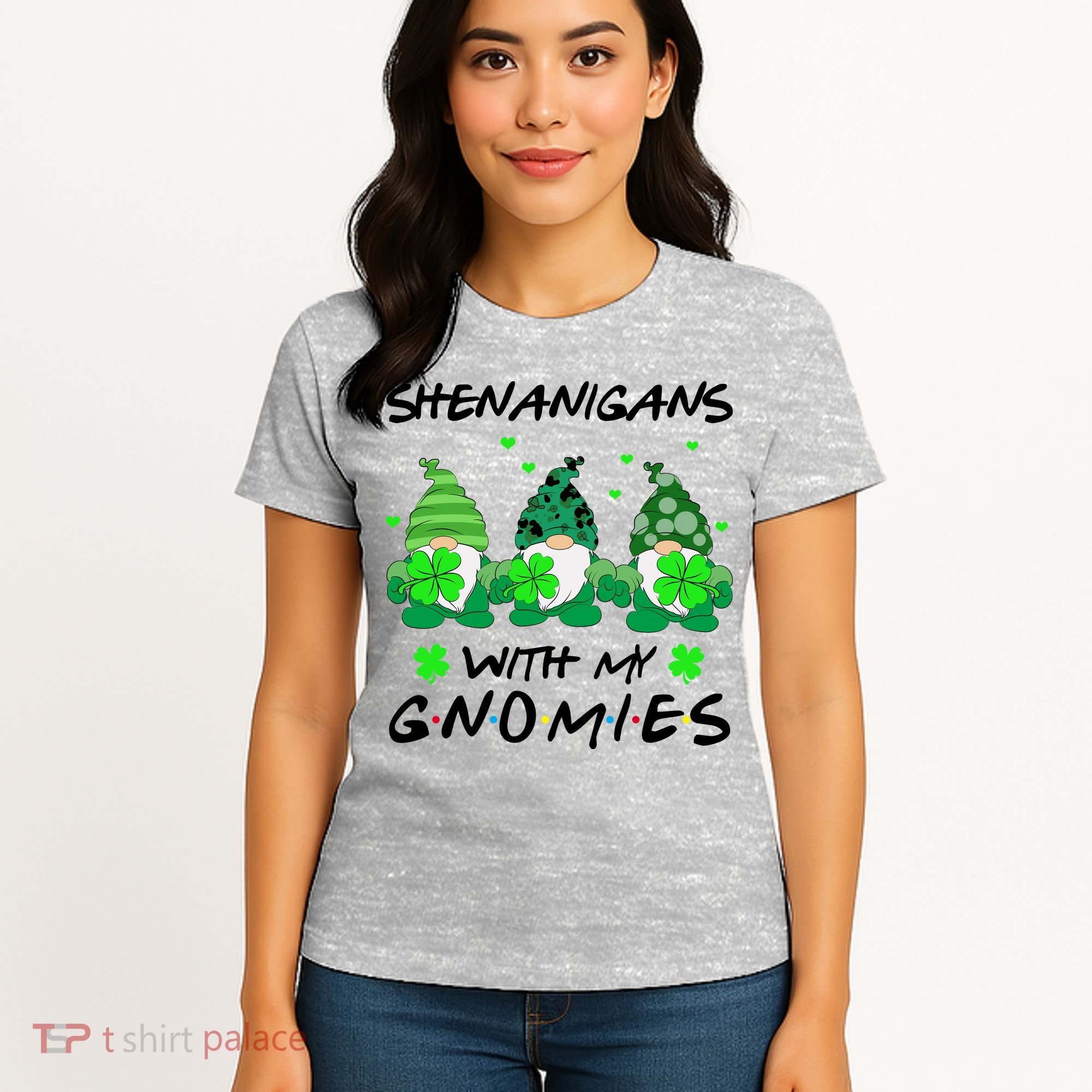 Shenanigans With My Gnomies Shamrock St Patricks Day Women's T-Shirt