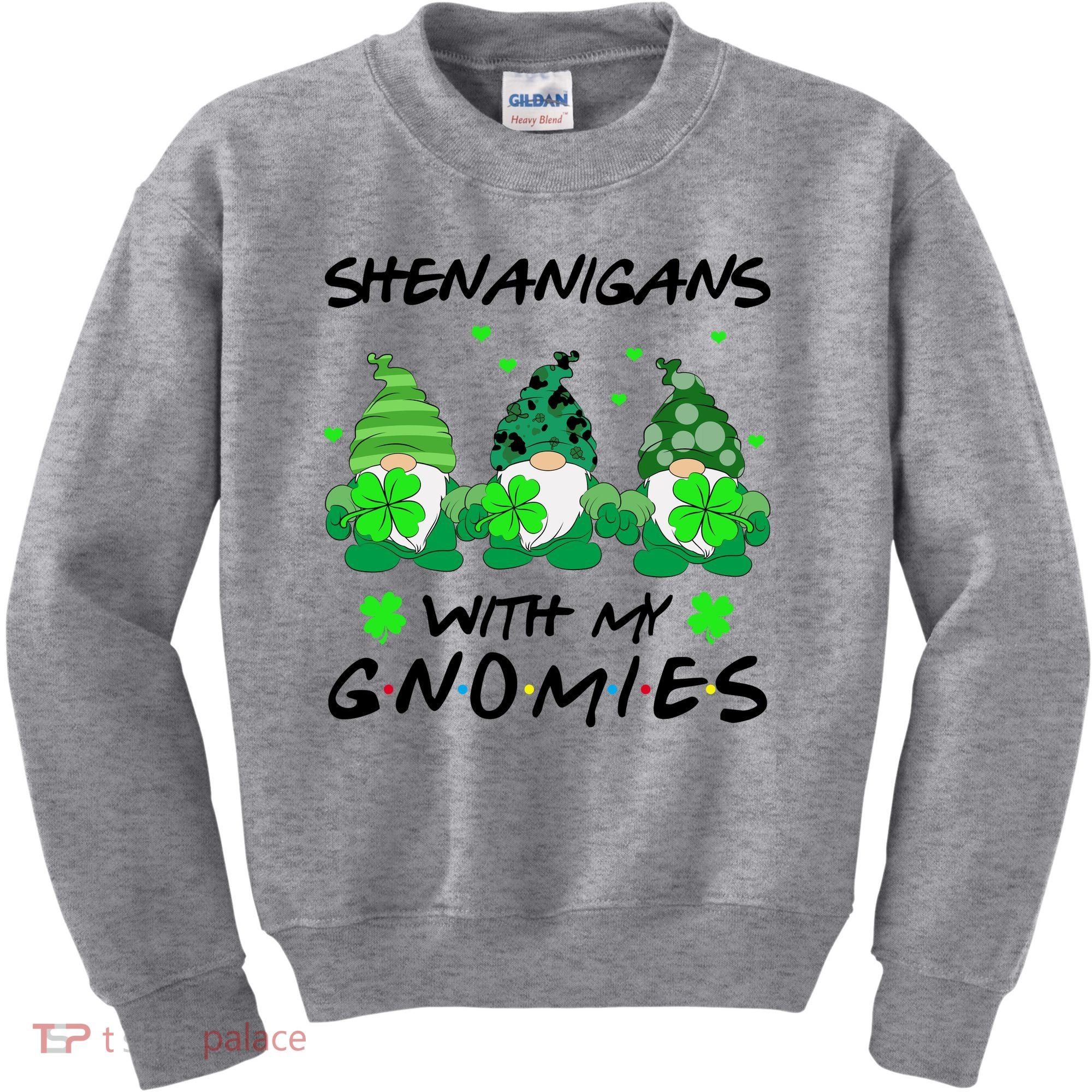 Shenanigans With My Gnomies Shamrock St Patricks Day Kids Sweatshirt