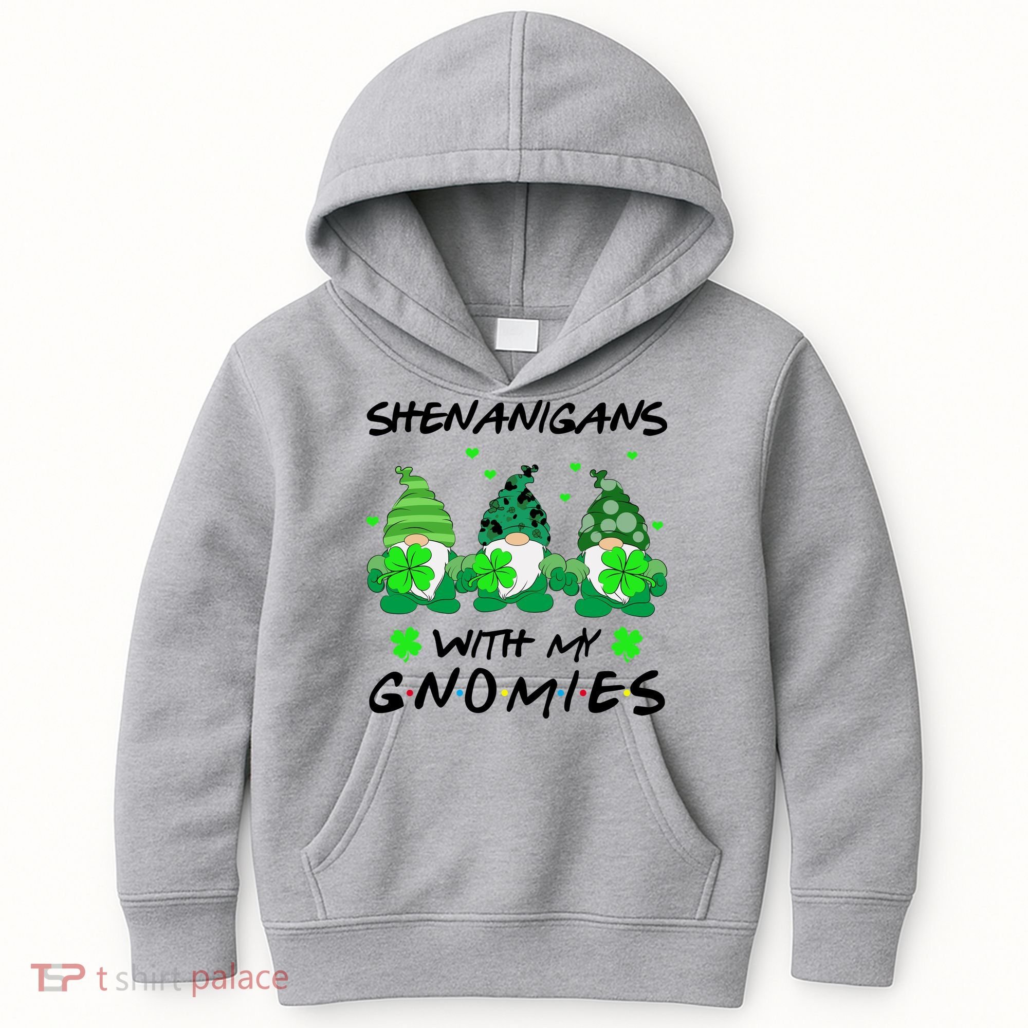 Shenanigans With My Gnomies Shamrock St Patricks Day Kids Hoodie