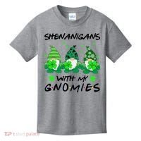 Shenanigans With My Gnomies Shamrock St Patricks Day Kids T-Shirt thumb 0