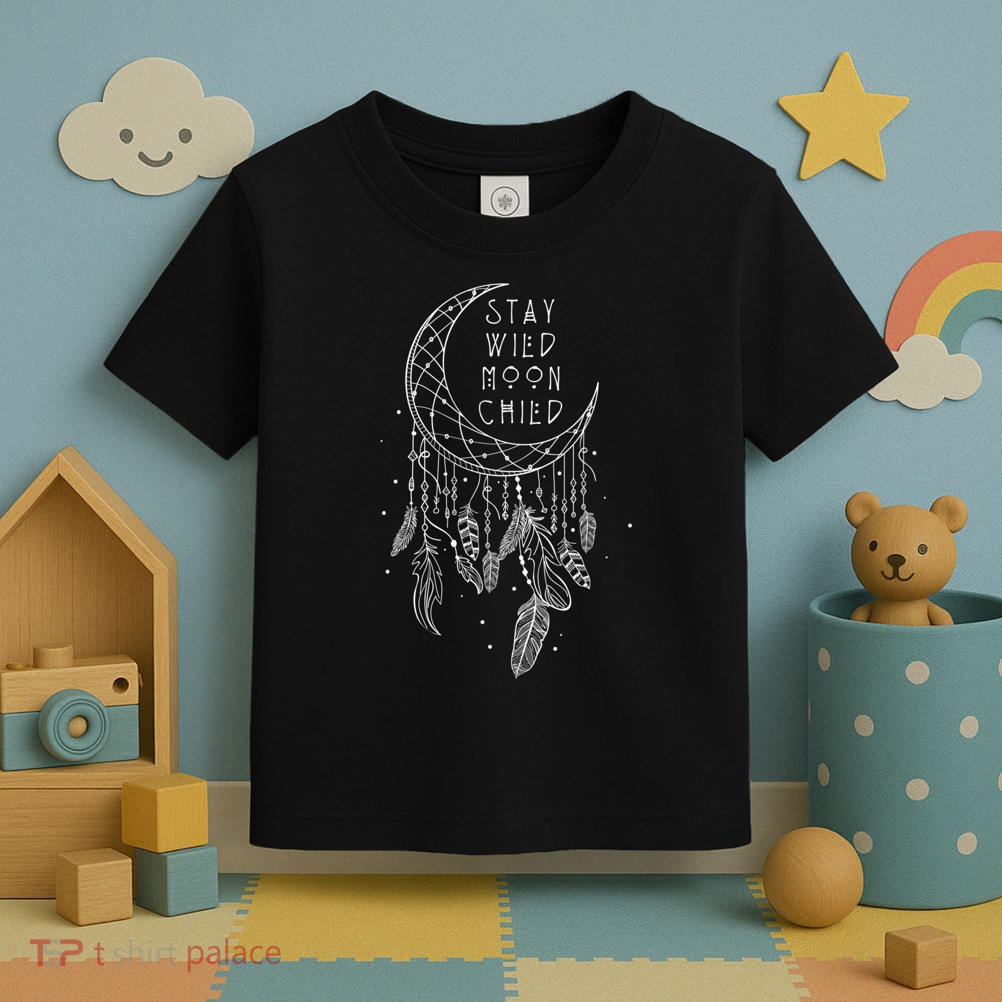 Stay Wild Moon Gift Child Dream Catcher Gift Toddler T-Shirt