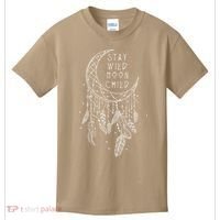 Stay Wild Moon Gift Child Dream Catcher Gift Kids T-Shirt thumb 0