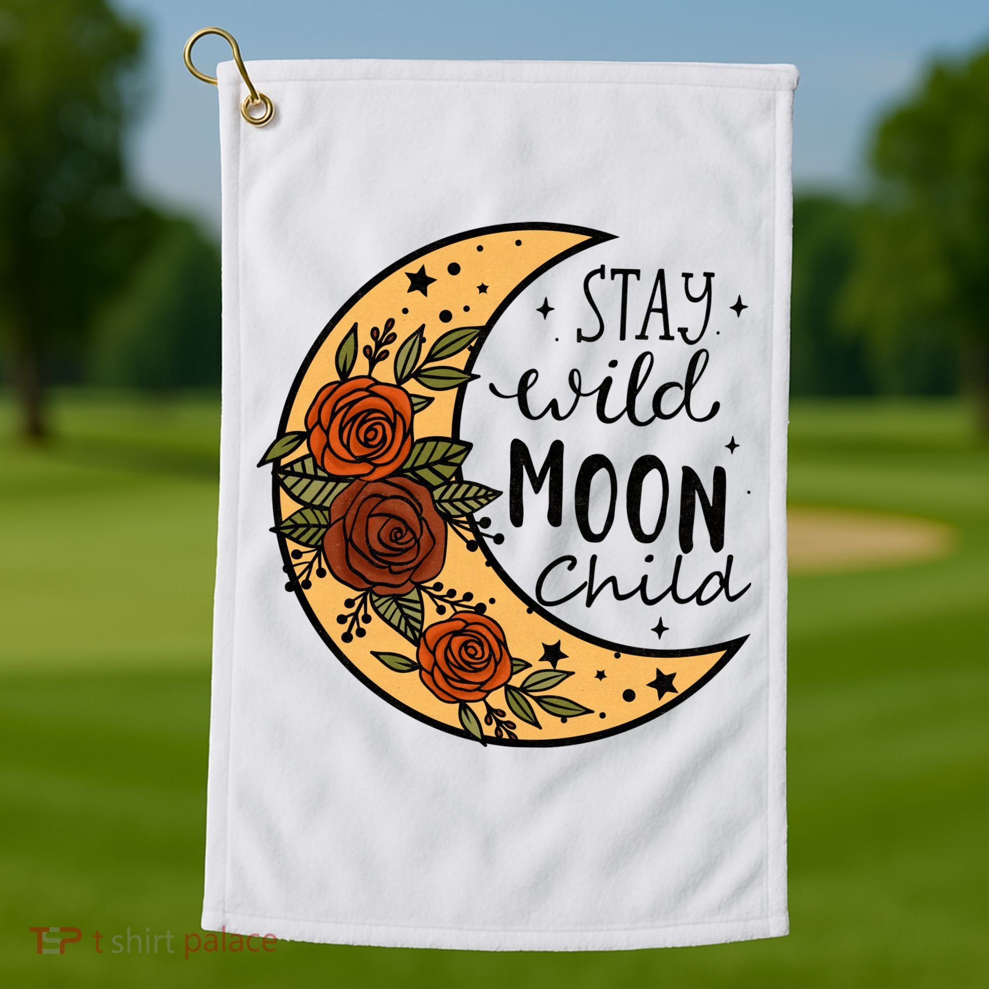 Stay Wild Moon Child Golf Towel