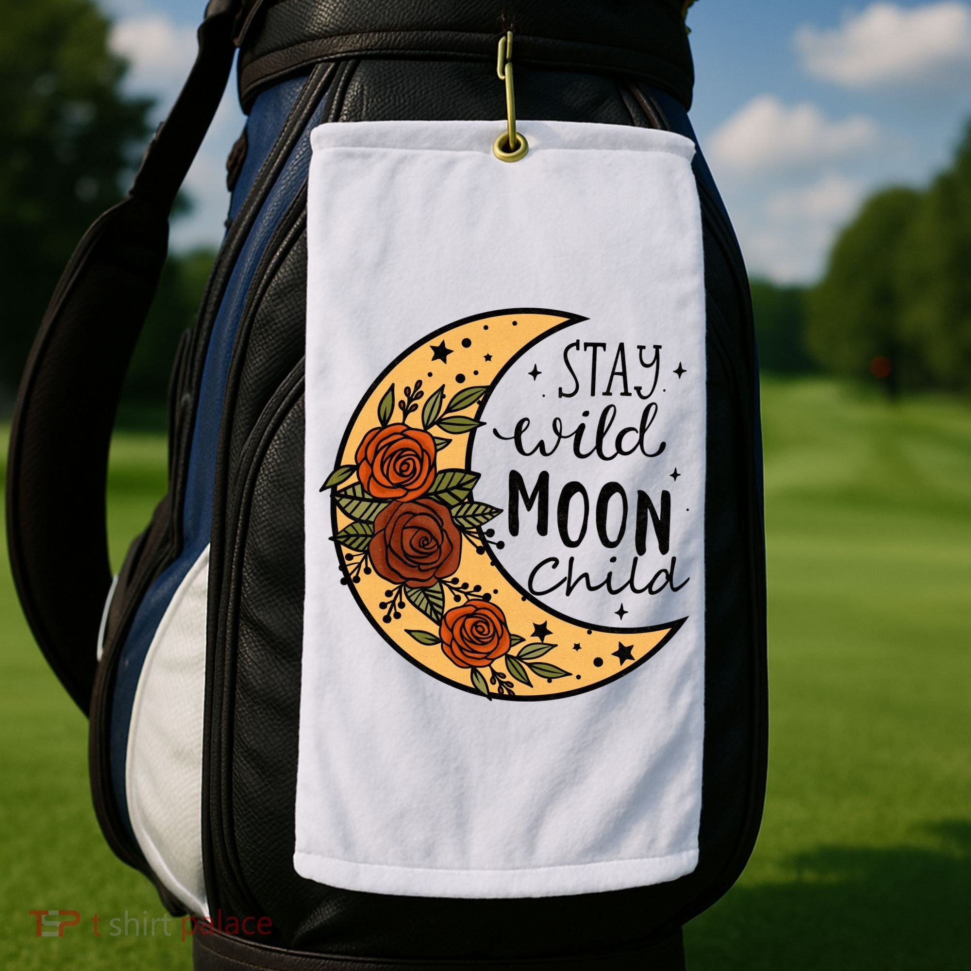 Stay Wild Moon Child Golf Towel