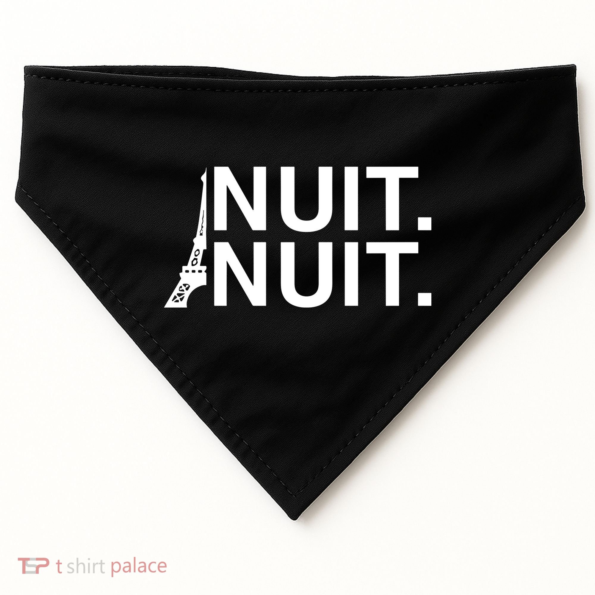 StephS Waering Nuit Nuit Paris USA-Made Doggie Bandana