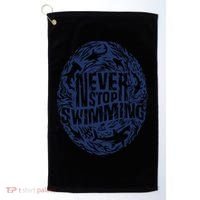 Shark Week: Never Stop Swimming Gift Golf Towel thumb 0