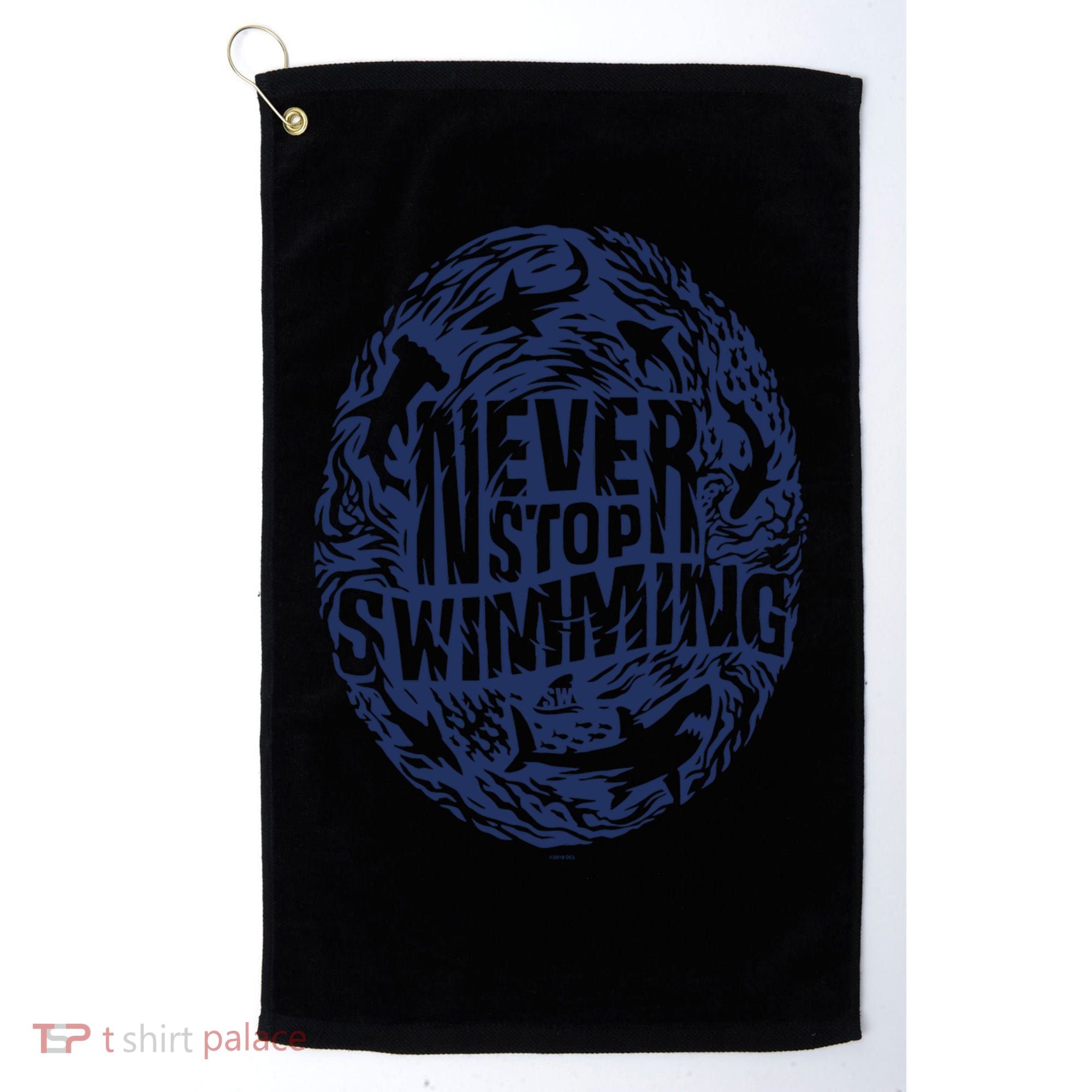 Shark Week: Never Stop Swimming Gift Golf Towel