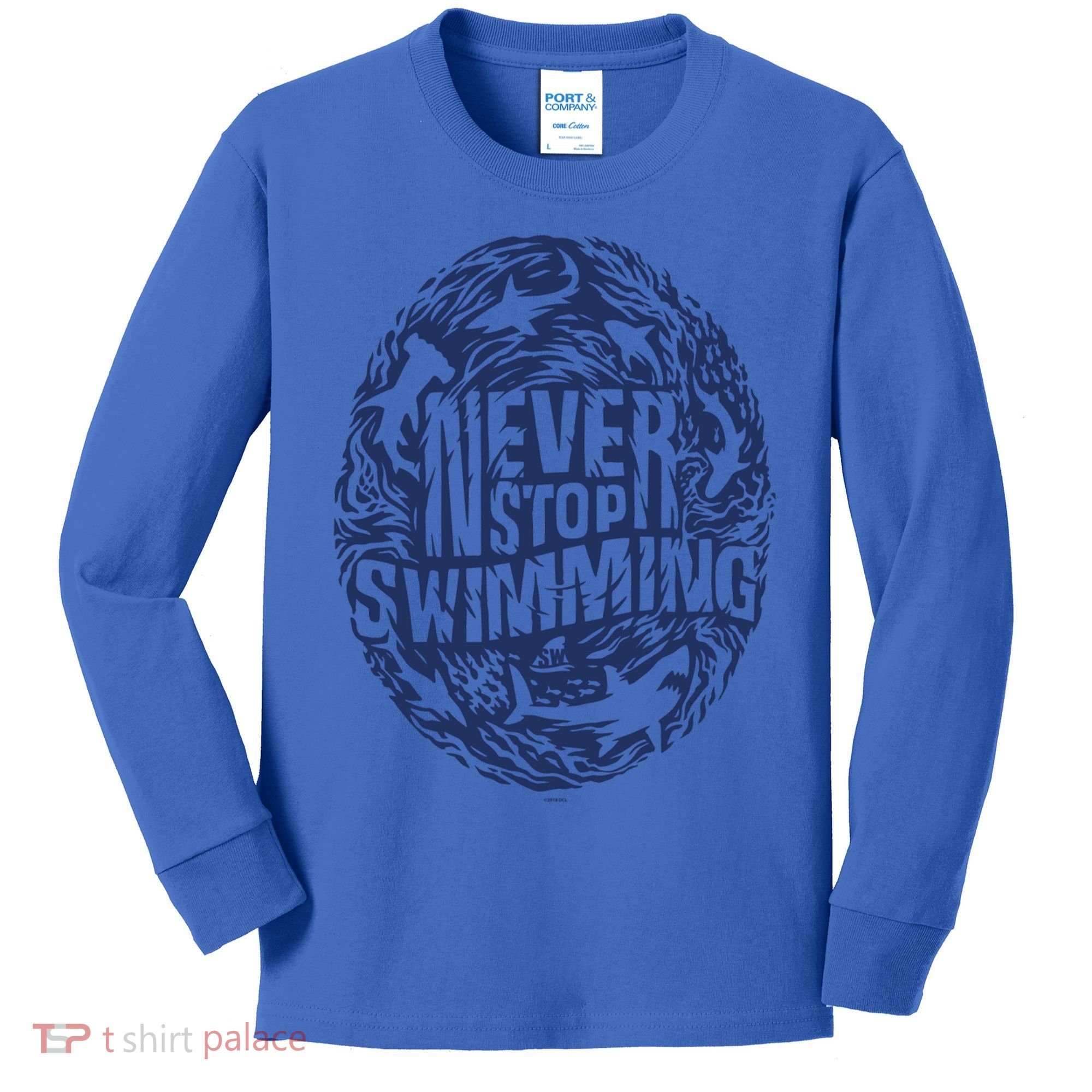 Shark Week: Never Stop Swimming Gift Kids Long Sleeve Shirt