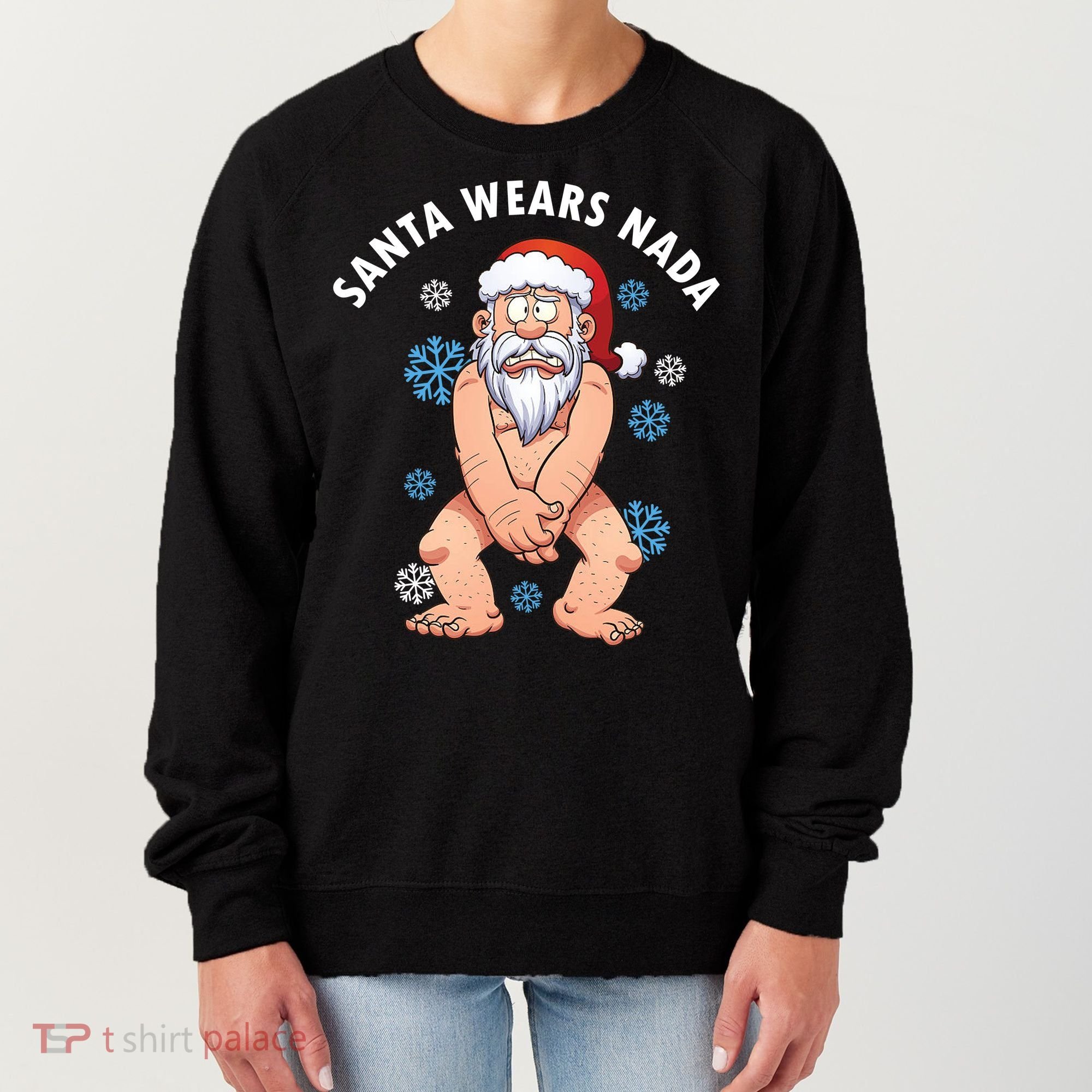 Santa Wears Nada Funny Christmas Women's Sweatshirt
