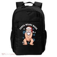 Santa Wears Nada Funny Christmas Backpack thumb 0