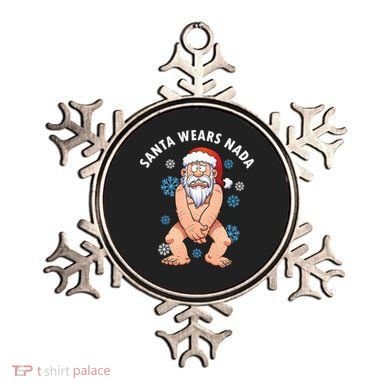 Santa Wears Nada Funny Christmas Ornament
