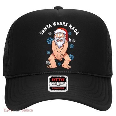 Santa Wears Nada Funny Christmas Hat