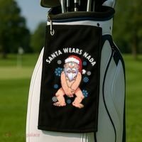 Santa Wears Nada Funny Christmas Golf Towel thumb 2