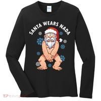 Santa Wears Nada Funny Christmas Women's Long Sleeve Shirt thumb 0