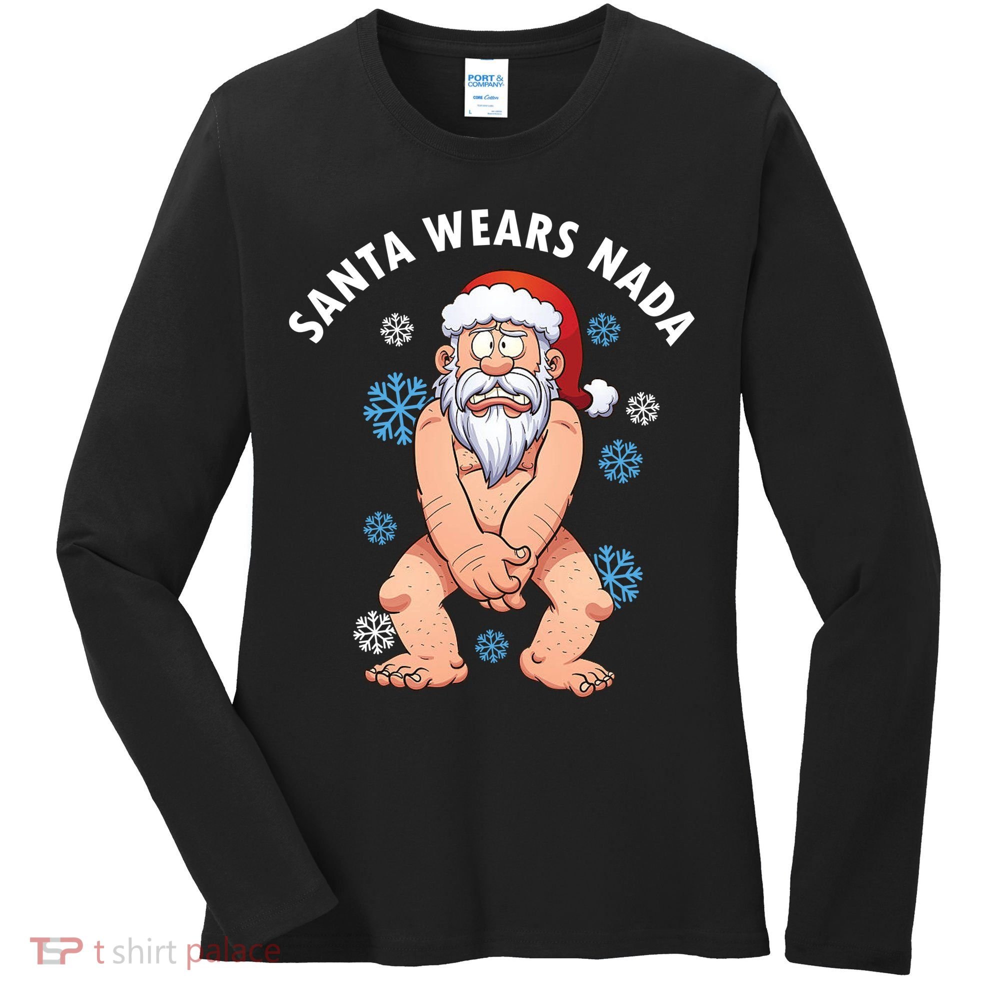 Santa Wears Nada Funny Christmas Women's Long Sleeve Shirt