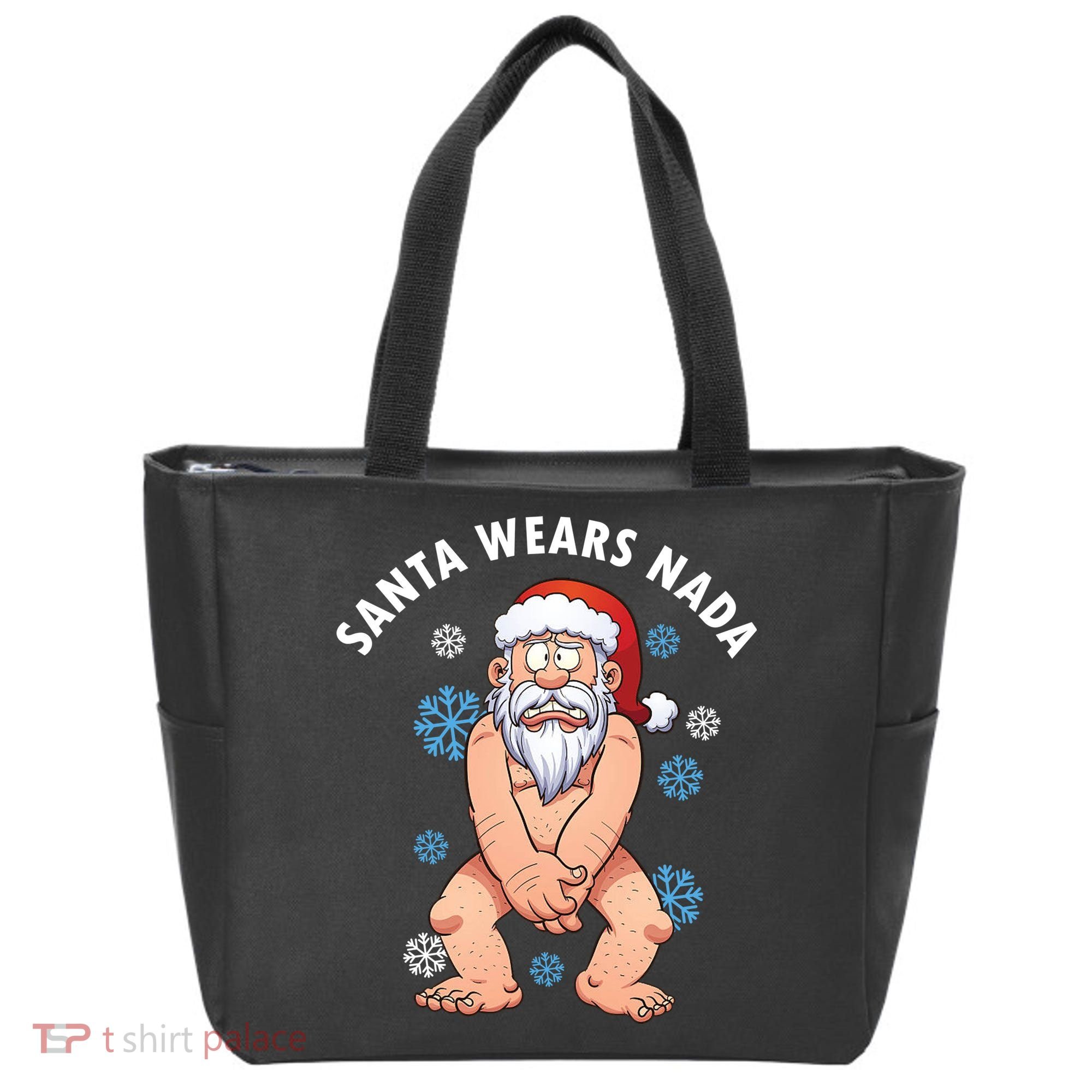 Santa Wears Nada Funny Christmas Tote Bag