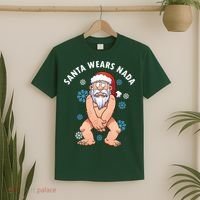Santa Wears Nada Funny Christmas T-Shirt thumb 2