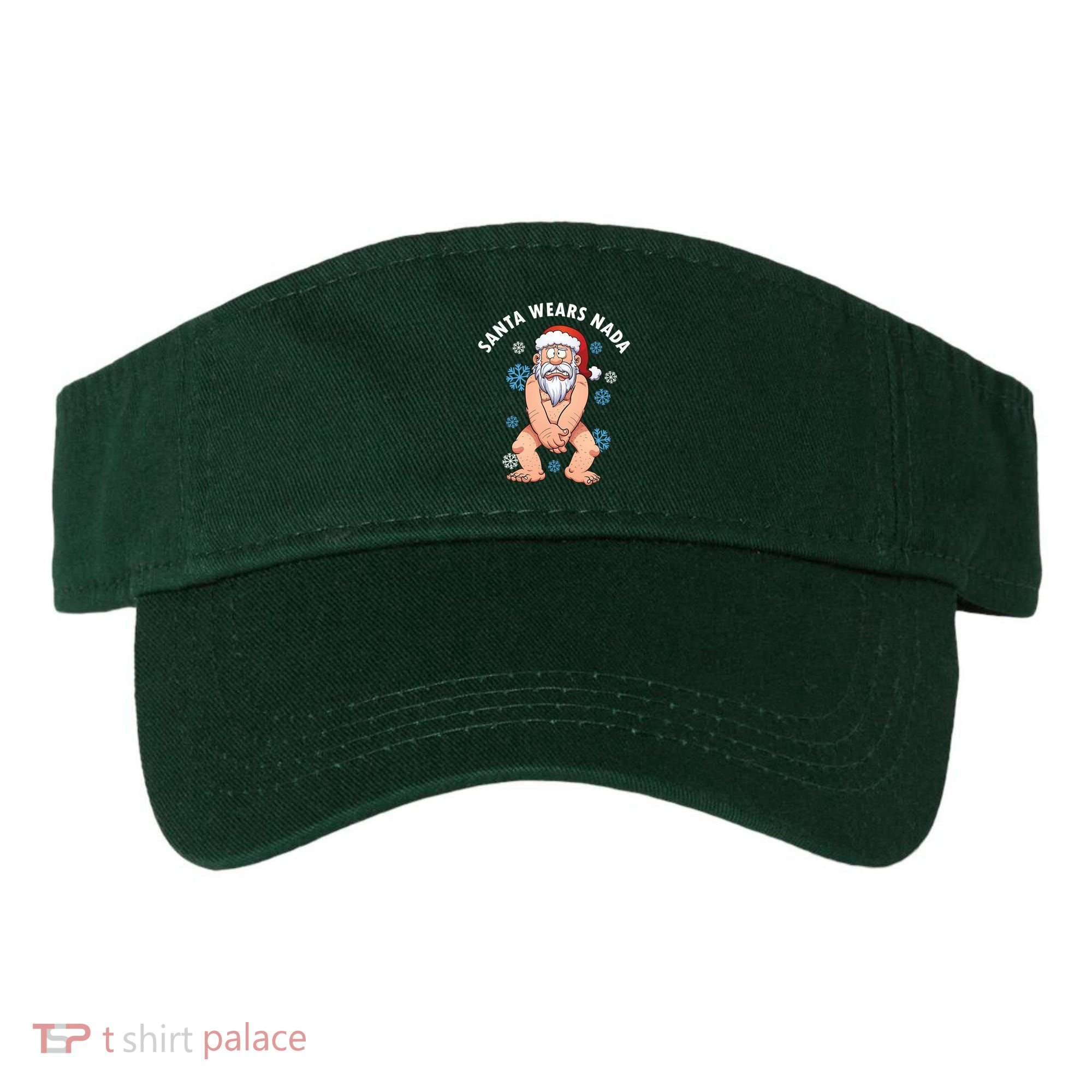 Santa Wears Nada Funny Christmas Visor