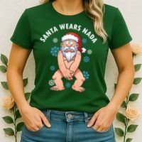 Santa Wears Nada Funny Christmas Women's T-Shirt thumb 2