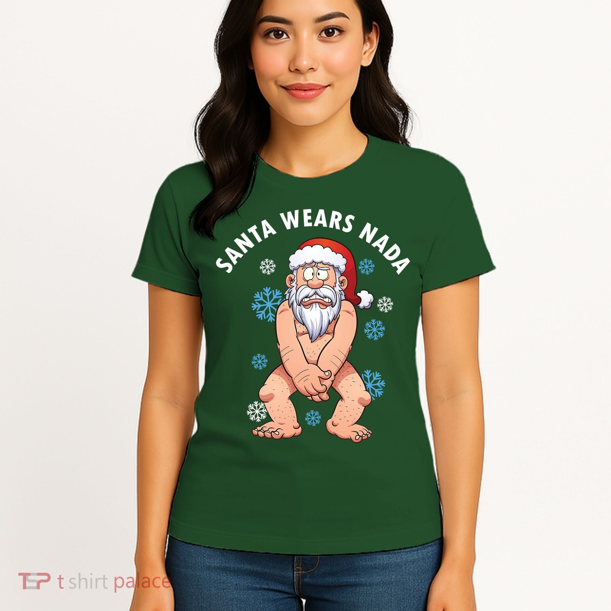 Santa Wears Nada Funny Christmas Women's T-Shirt