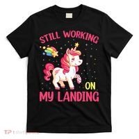 Still Working On My Landing Injury Broken Arm Cute Unicorn T-Shirt thumb 0