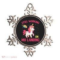 Still Working On My Landing Injury Broken Arm Cute Unicorn Ornament thumb 0