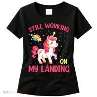 Still Working On My Landing Injury Broken Arm Cute Unicorn Women's T-Shirt thumb 0