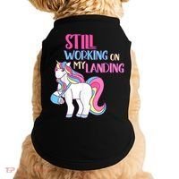 Still Working On My Landing Injury Broken Arm Cute Unicorn Doggie Tank thumb 0