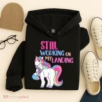 Still Working On My Landing Injury Broken Arm Cute Unicorn Hoodie thumb 4