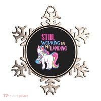 Still Working On My Landing Injury Broken Arm Cute Unicorn Ornament thumb 0