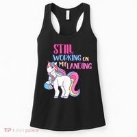 Still Working On My Landing Injury Broken Arm Cute Unicorn Women's Tank Top thumb 0
