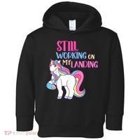 Still Working On My Landing Injury Broken Arm Cute Unicorn Toddler Hoodie thumb 0