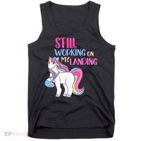 Still Working On My Landing Injury Broken Arm Cute Unicorn Tank Top thumb 0