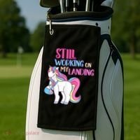 Still Working On My Landing Injury Broken Arm Cute Unicorn Golf Towel thumb 2