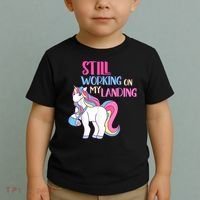 Still Working On My Landing Injury Broken Arm Cute Unicorn Toddler T-Shirt thumb 2